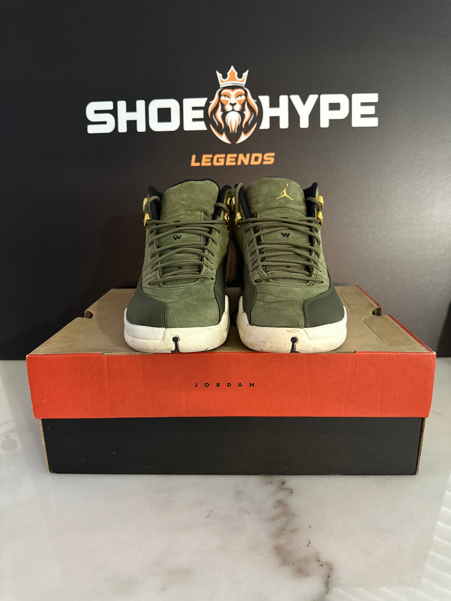 Pre-Owned Air Jordan 12 Olive